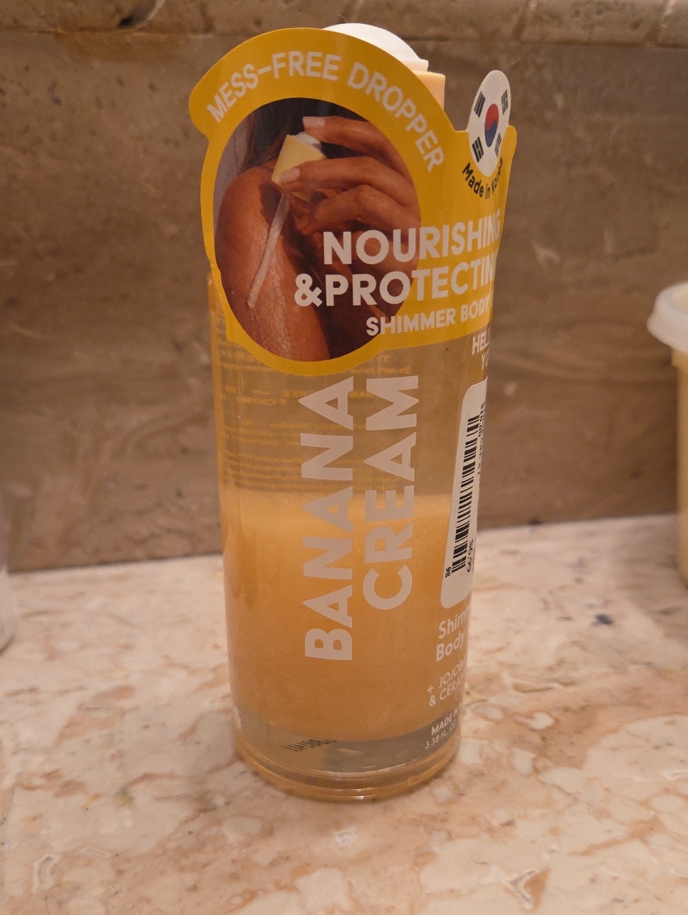 Banana Cream Nourishing & Protecting Shimmer Body Oil - Yellow